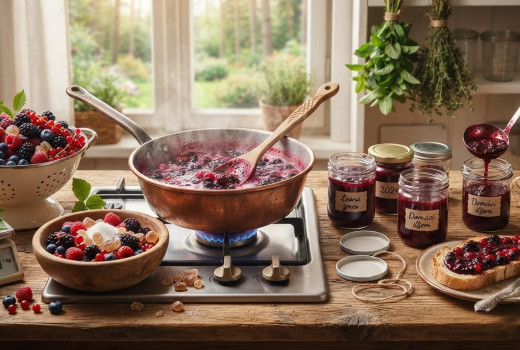 Waldfrüchte-Konfitüre kochen und Anthocyane bewahren