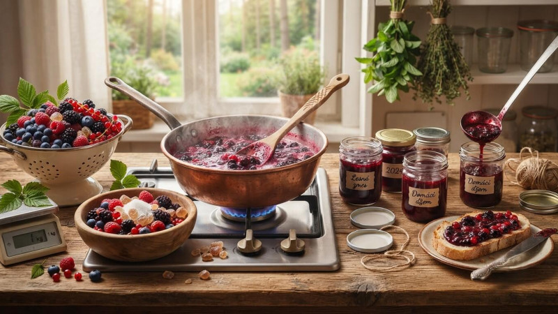 Waldfrüchte-Konfitüre kochen und Anthocyane bewahren